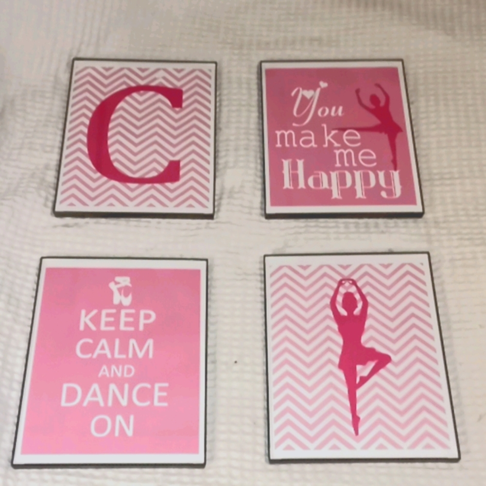 Set of 4 Framed Wall Art 8.5x11💕